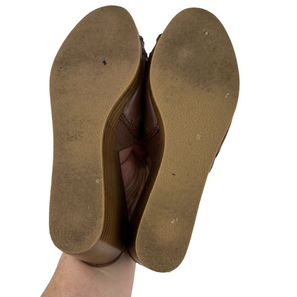 Jack Rogers Thompson Wedge Mocha Brown Size 7